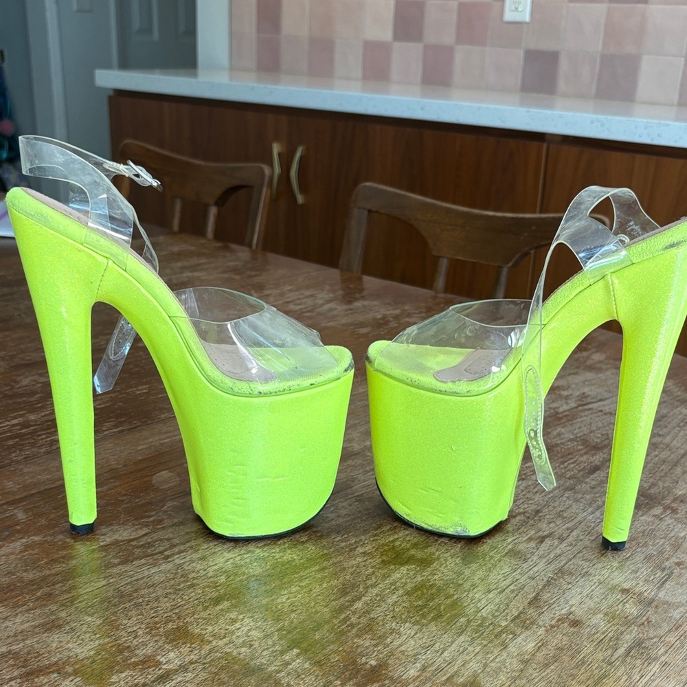 Hella Heels Glitterati Neon Sparkle 8in! - Picture 5 of 10